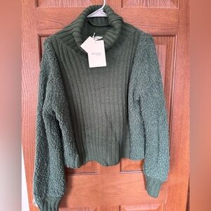 Miracle Olive Cowl Neck Sweater